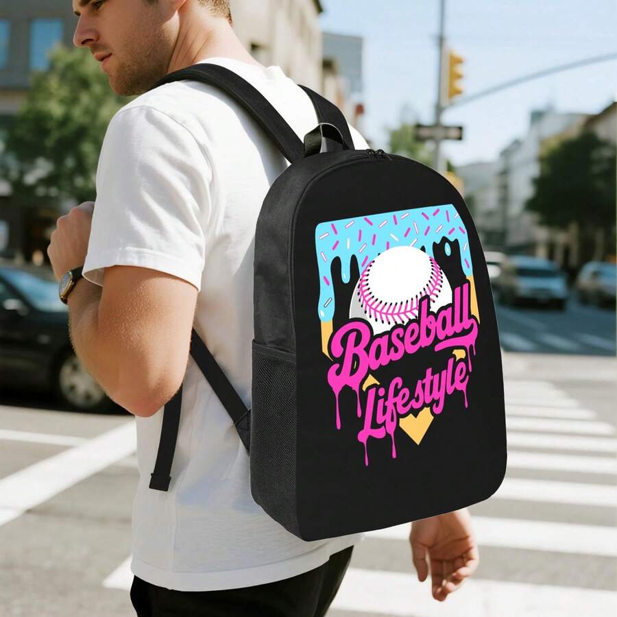 Baseball Drip Design Backpack  - Laptop Backpack 15.6 incelemesi ve fiyatı
