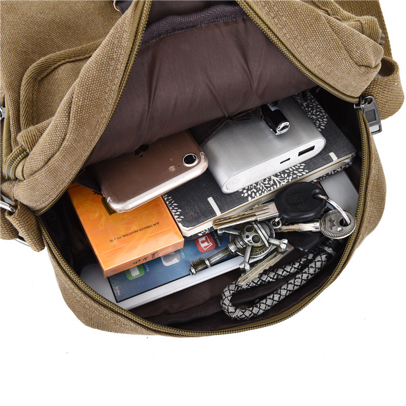 Canvas bag men's one shoulder  - Canvas Backpack Casual incelemesi ve fiyatı