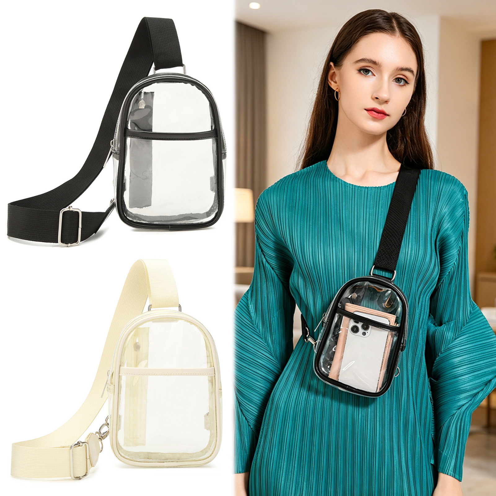 Clear Sling Bag,Waterproof Sho - Sling Backpack Shoulder incelemesi ve fiyatı