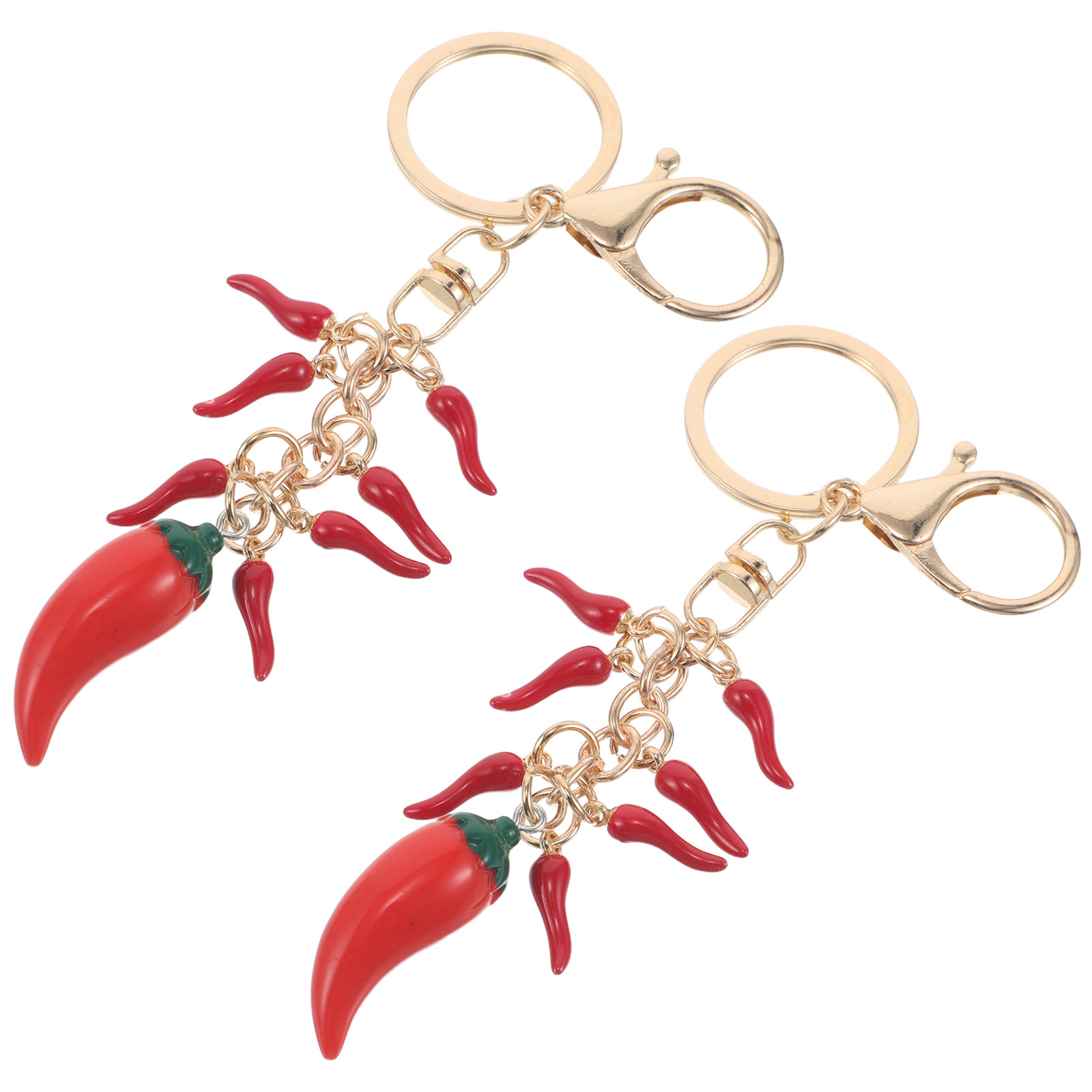 2Pcs Kawaii Chili Pepper Keych - Mini Backpack Purse incelemesi ve fiyatı