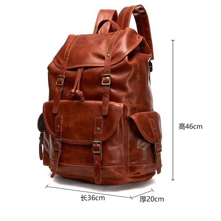 XZAN Men S Bags Fashion Europe - Leather Backpack Vintage incelemesi ve fiyatı