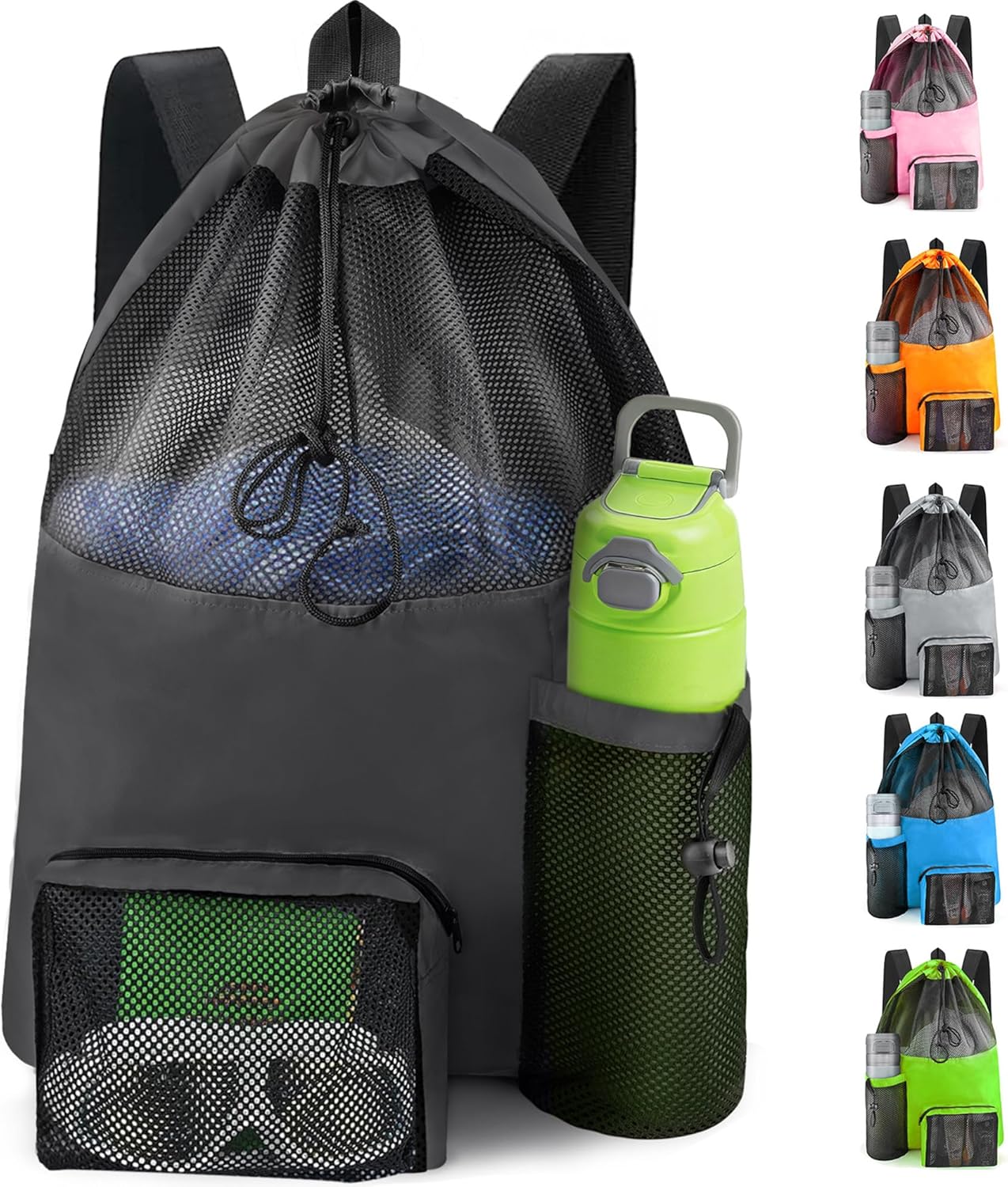 Swim Mesh Beach Bag, Waterproo - Drawstring Gym Bag incelemesi ve fiyatı