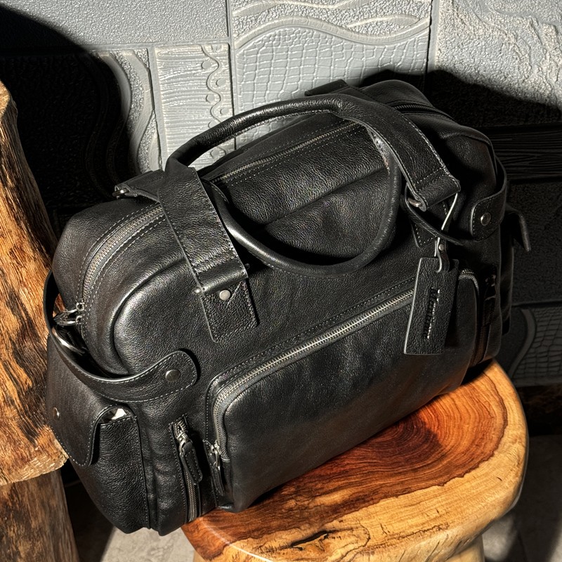 Vintage vegetable tanned leath - Canvas Backpack Casual incelemesi ve fiyatı