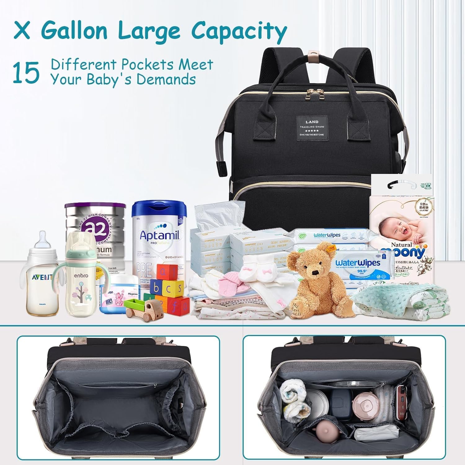 Baby Diaper Bags Backpack Larg - Backpack Diaper Bag incelemesi ve fiyatı
