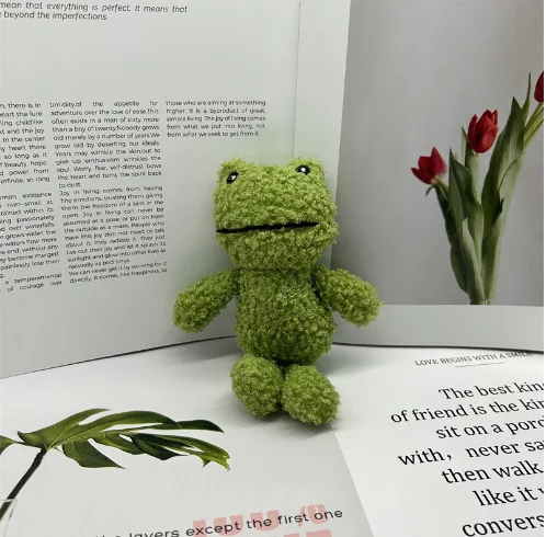 Kawaii Green Frog Plush Keycha - Mini Backpack Purse incelemesi ve fiyatı
