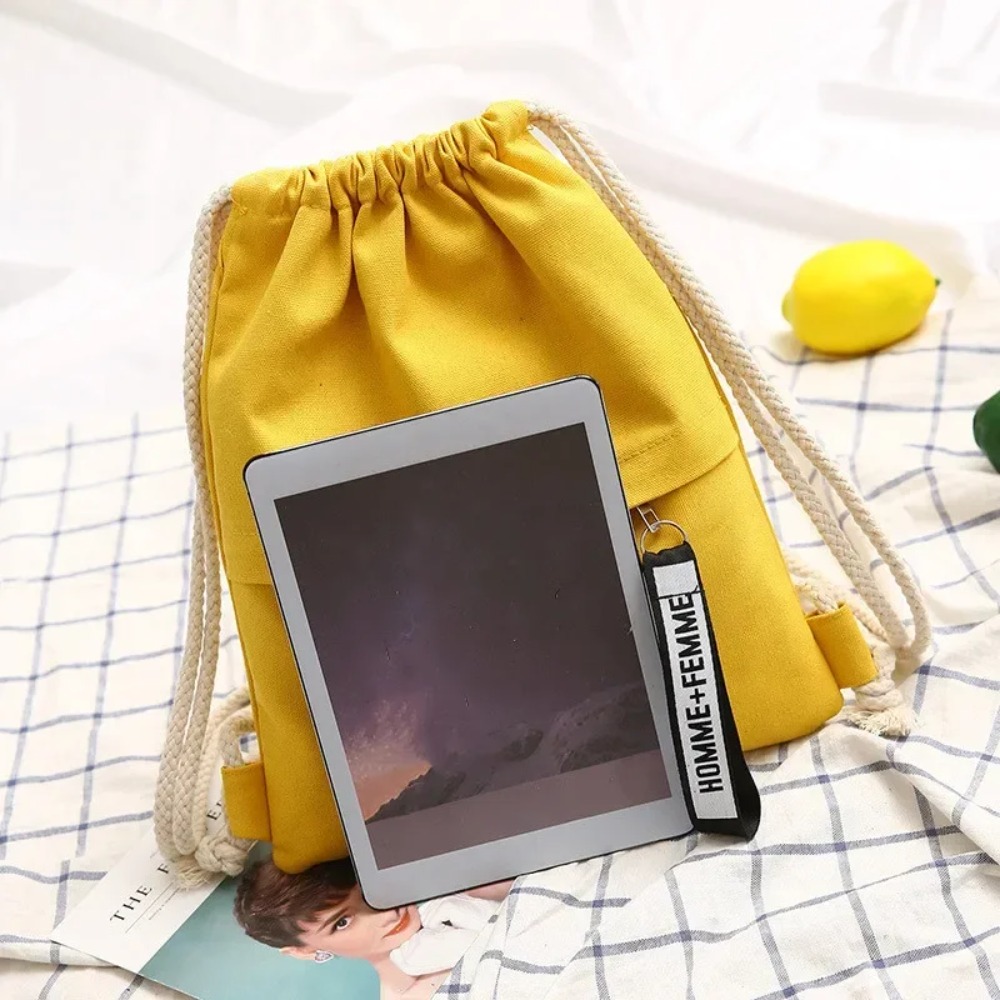 Student Canvas Bag Drawstring  - Canvas Backpack Casual incelemesi ve fiyatı