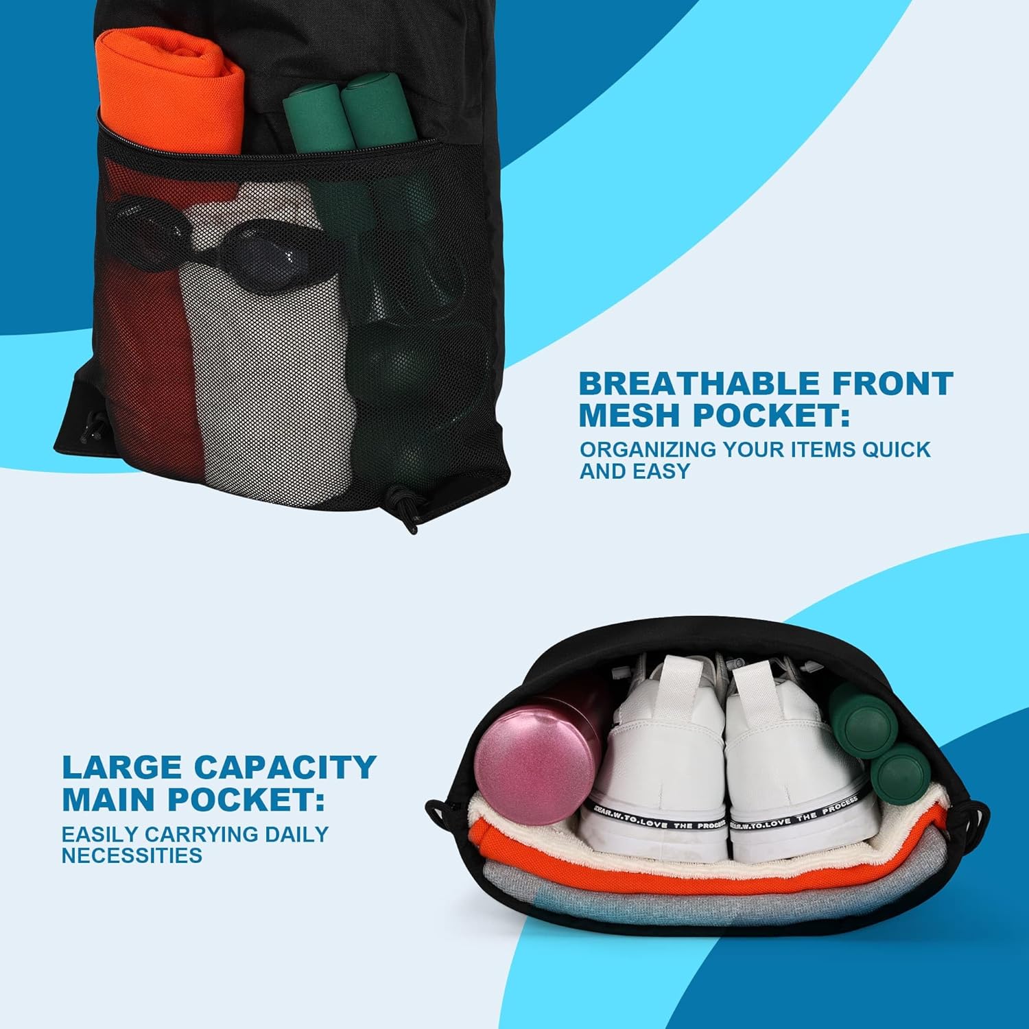 TILYMOL Drawstring Backpack Gy - Drawstring Gym Bag incelemesi ve fiyatı