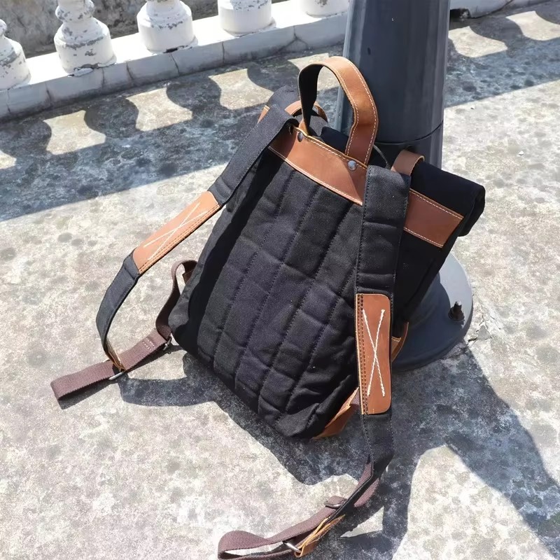 Fashion Men Backpack Waxed Can - Leather Backpack Vintage incelemesi ve fiyatı