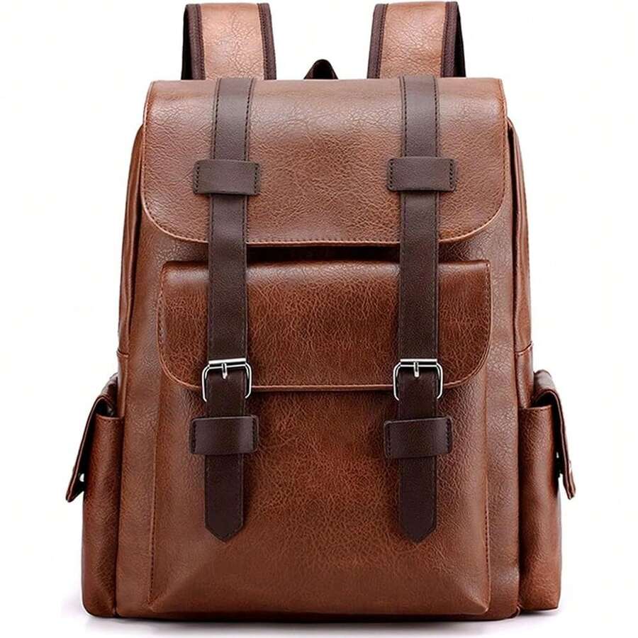 PU Leather Backpack For Men An - Laptop Backpack 15.6 incelemesi ve fiyatı