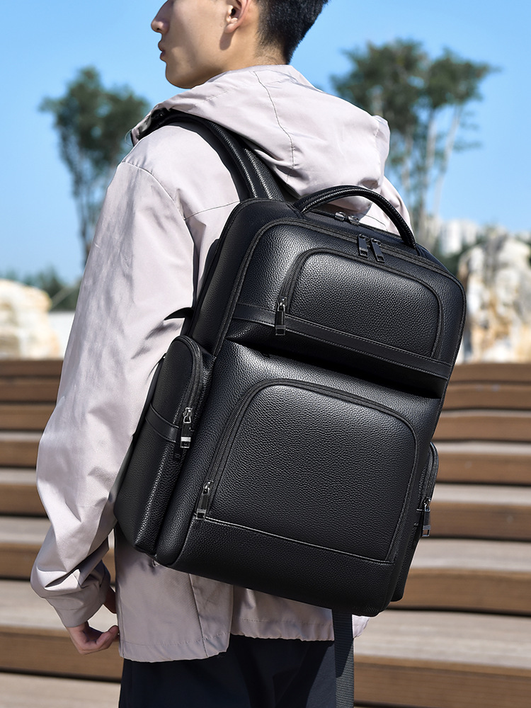 Men's Fashion Backpack PU Leat - Laptop Backpack 15.6 incelemesi ve fiyatı