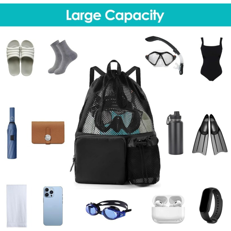 Large Capacity Mesh Drawstring - Drawstring Gym Bag incelemesi ve fiyatı