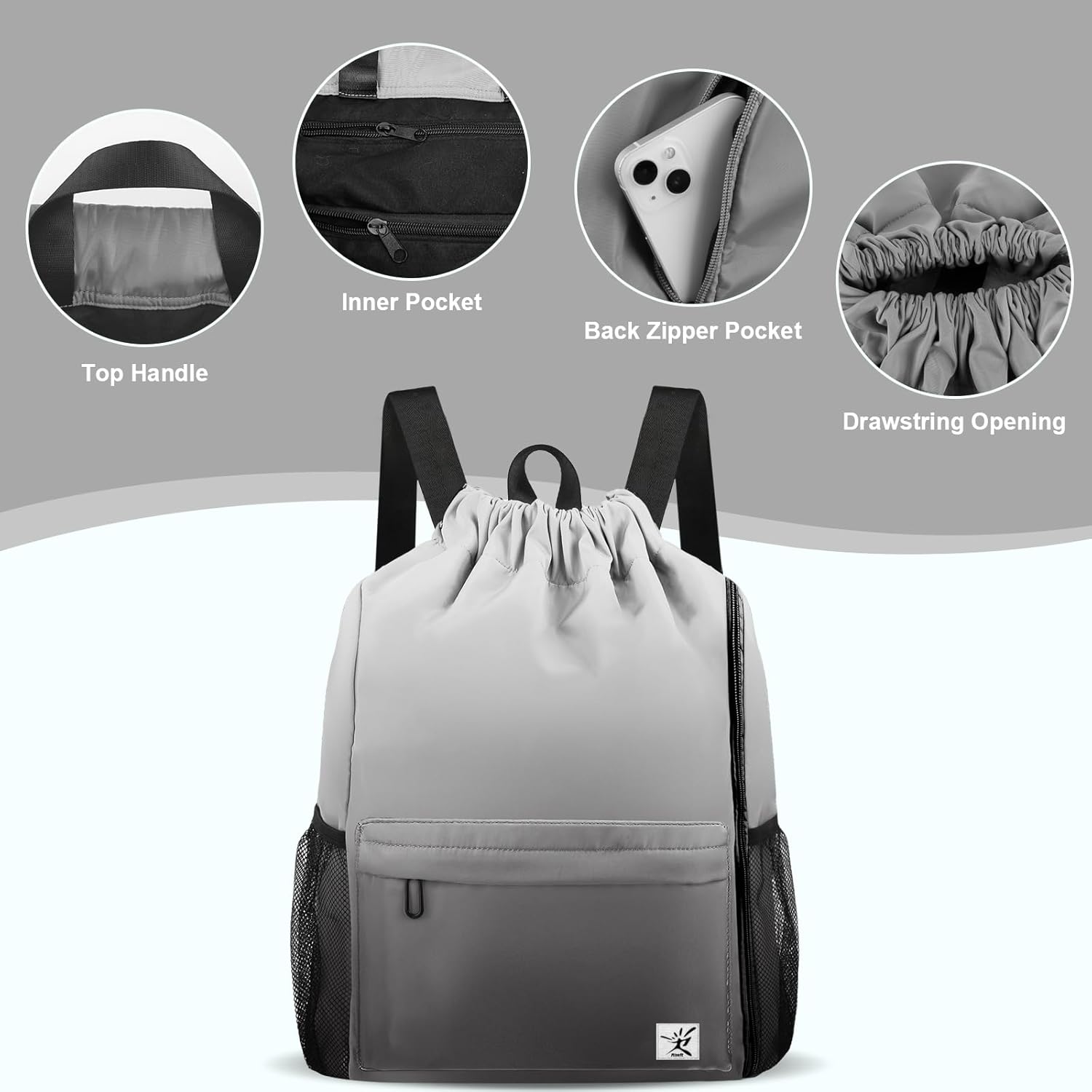 Drawstring Backpack with Mesh  - Drawstring Gym Bag incelemesi ve fiyatı