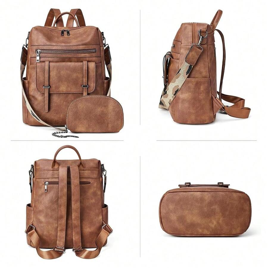 Women Fashion Vintage Brown PU - Laptop Backpack 15.6 incelemesi ve fiyatı