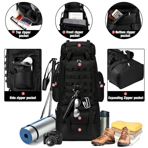 70L 100L Large Hiking Backpack - Rucksack Military Style incelemesi ve fiyatı