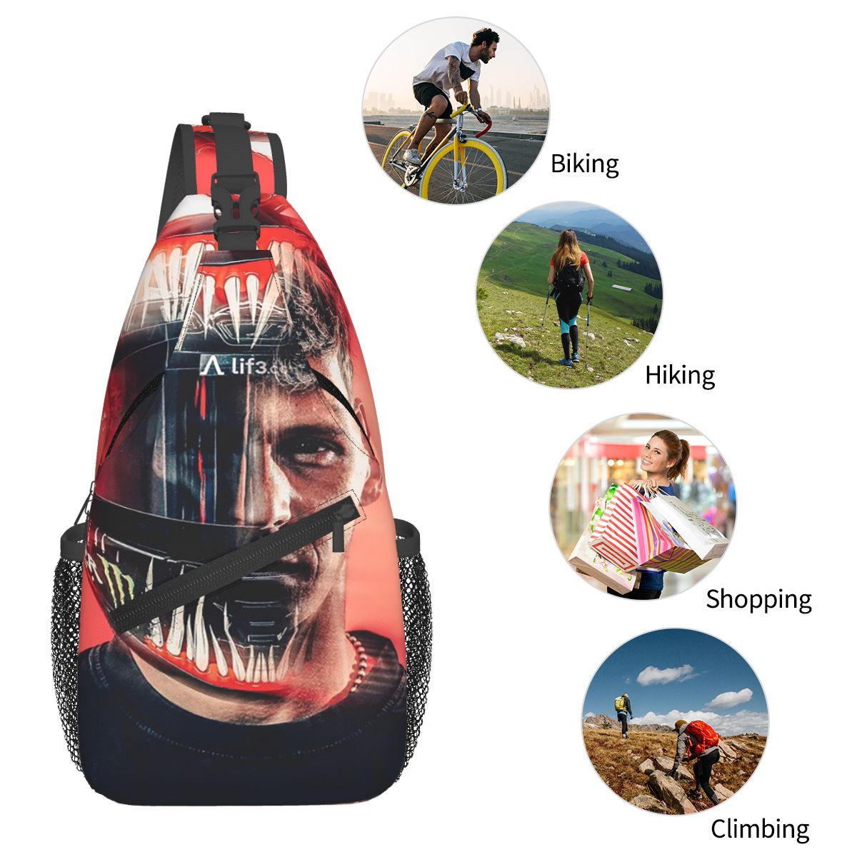 Fabio Quartararo El Diablo Mot - Sling Backpack Shoulder incelemesi ve fiyatı