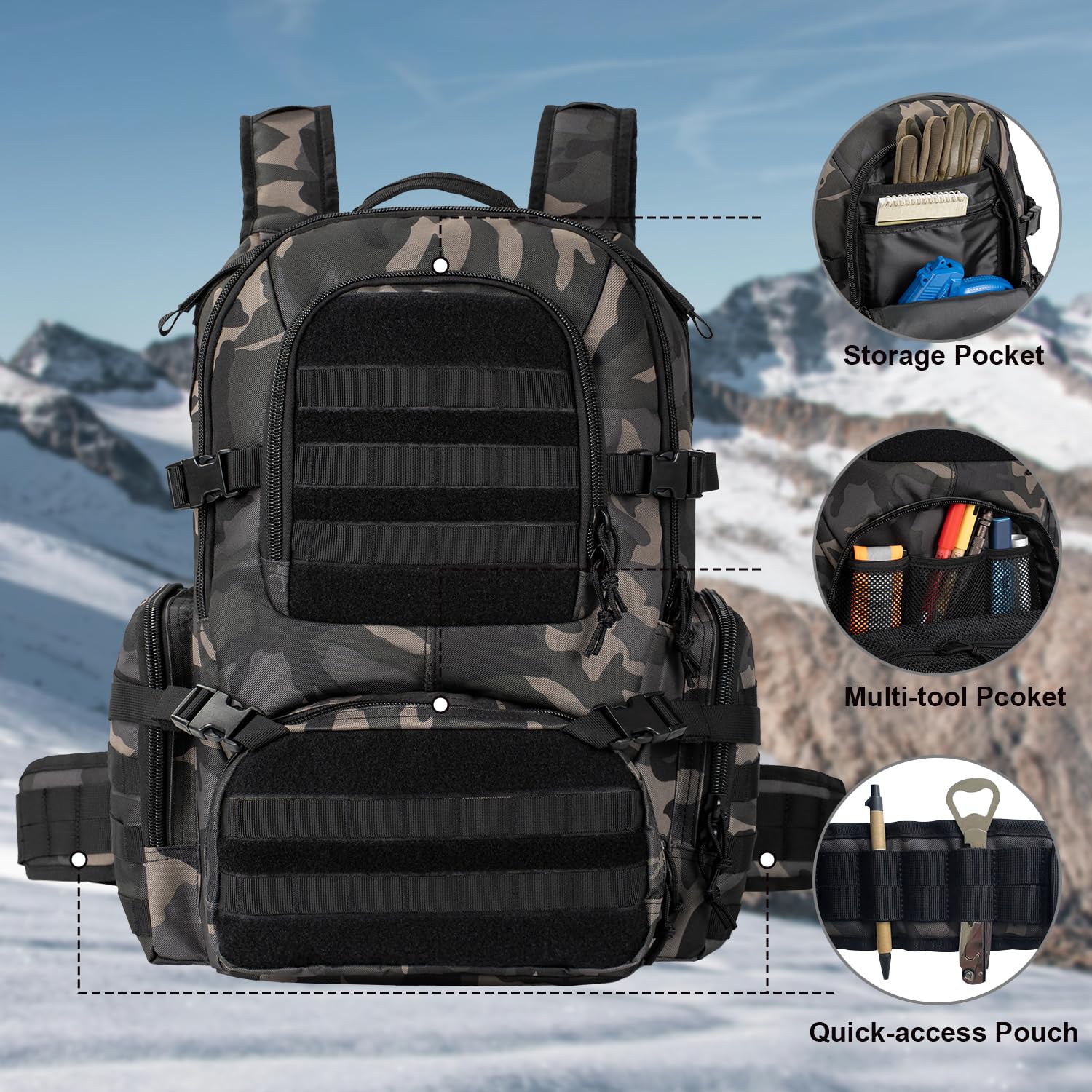 50L Tactical Backpack Military - Rucksack Military Style incelemesi ve fiyatı