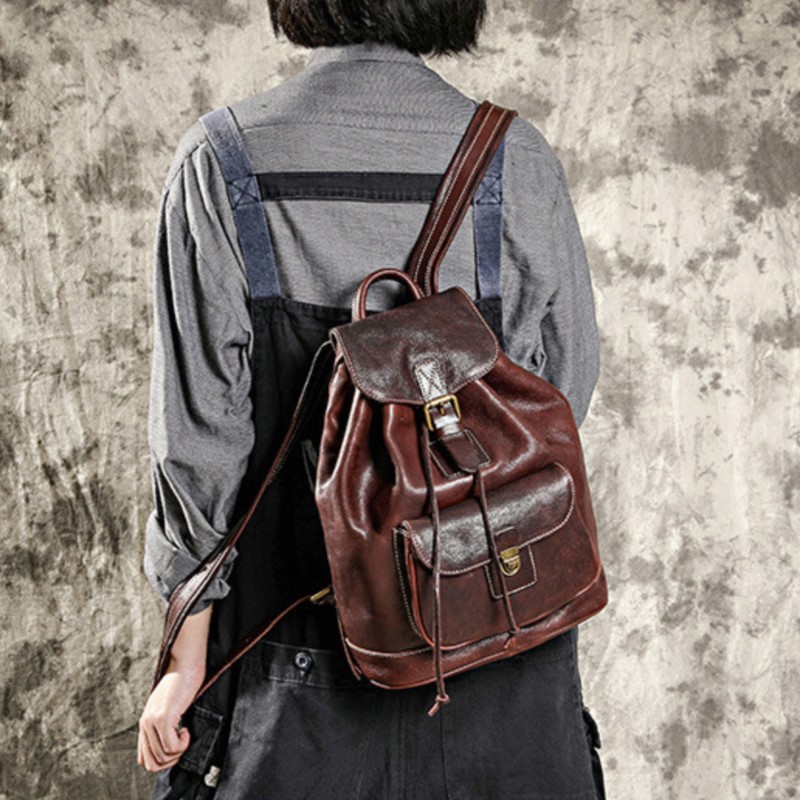 Johnature Leisure Travel Bag N - Leather Backpack Vintage incelemesi ve fiyatı