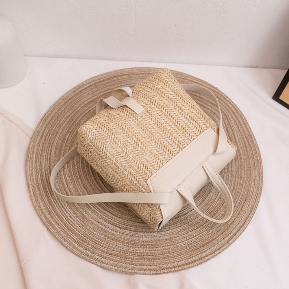 Fashion PU Leather Straw Backp - Leather Backpack Vintage incelemesi ve fiyatı